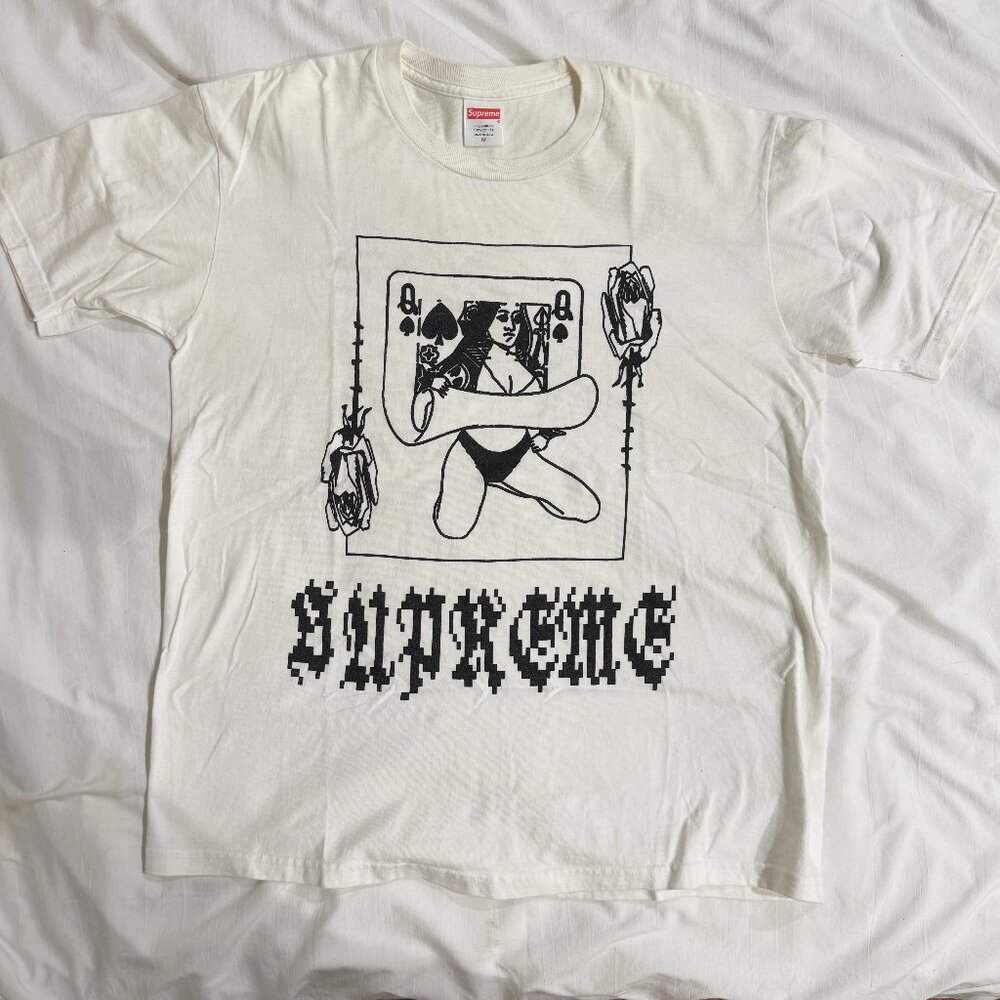 Supreme 2019 Queen White T-shirt Size Medium